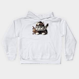 Cute Kitty Ninja Cat Kids Hoodie